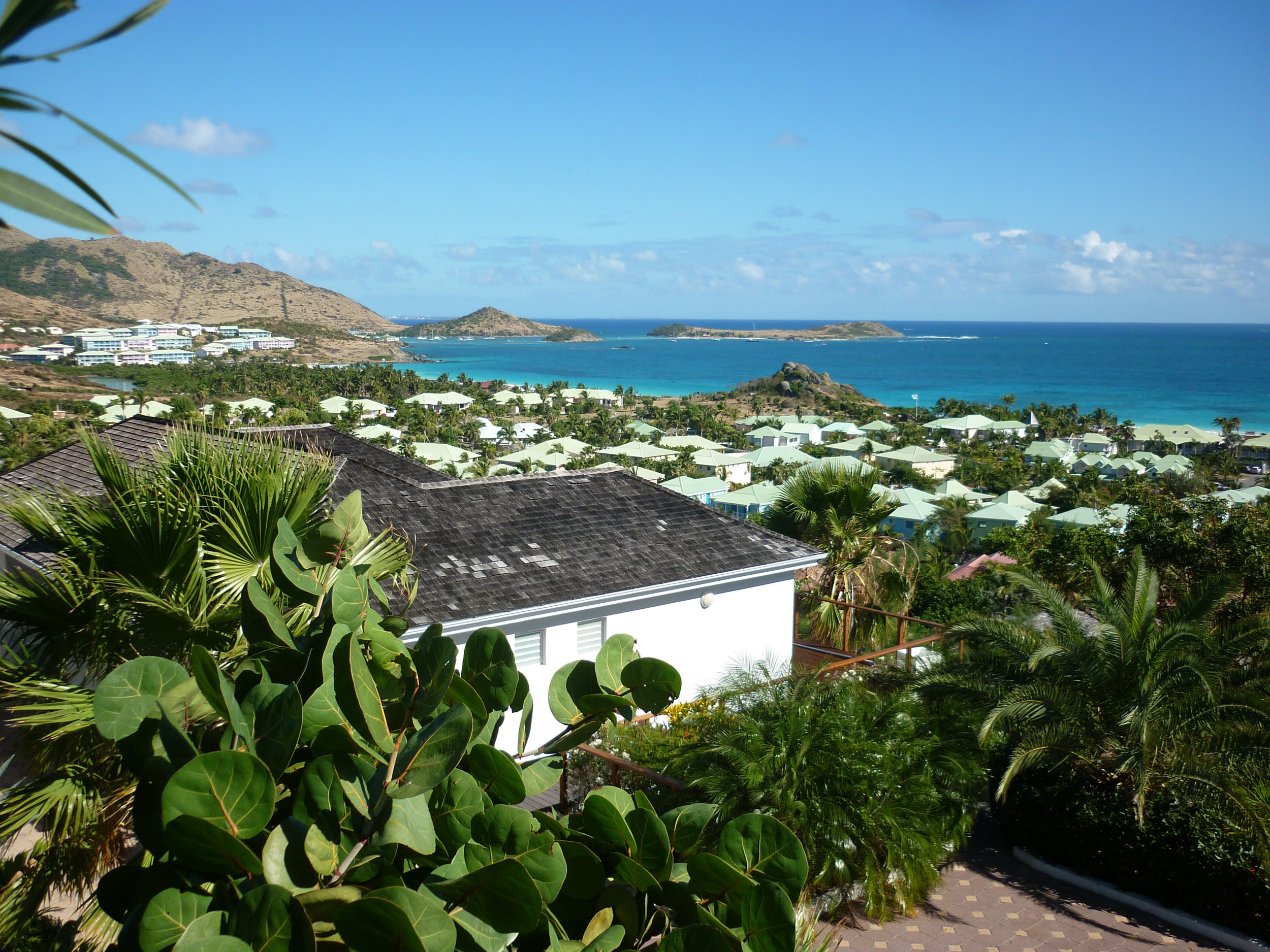 an image of a view over the island of st martin and out to sea