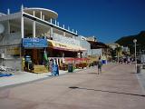 a row of shops in on the caribbean island of st martin