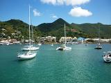 yachts anchored of the island of st martin