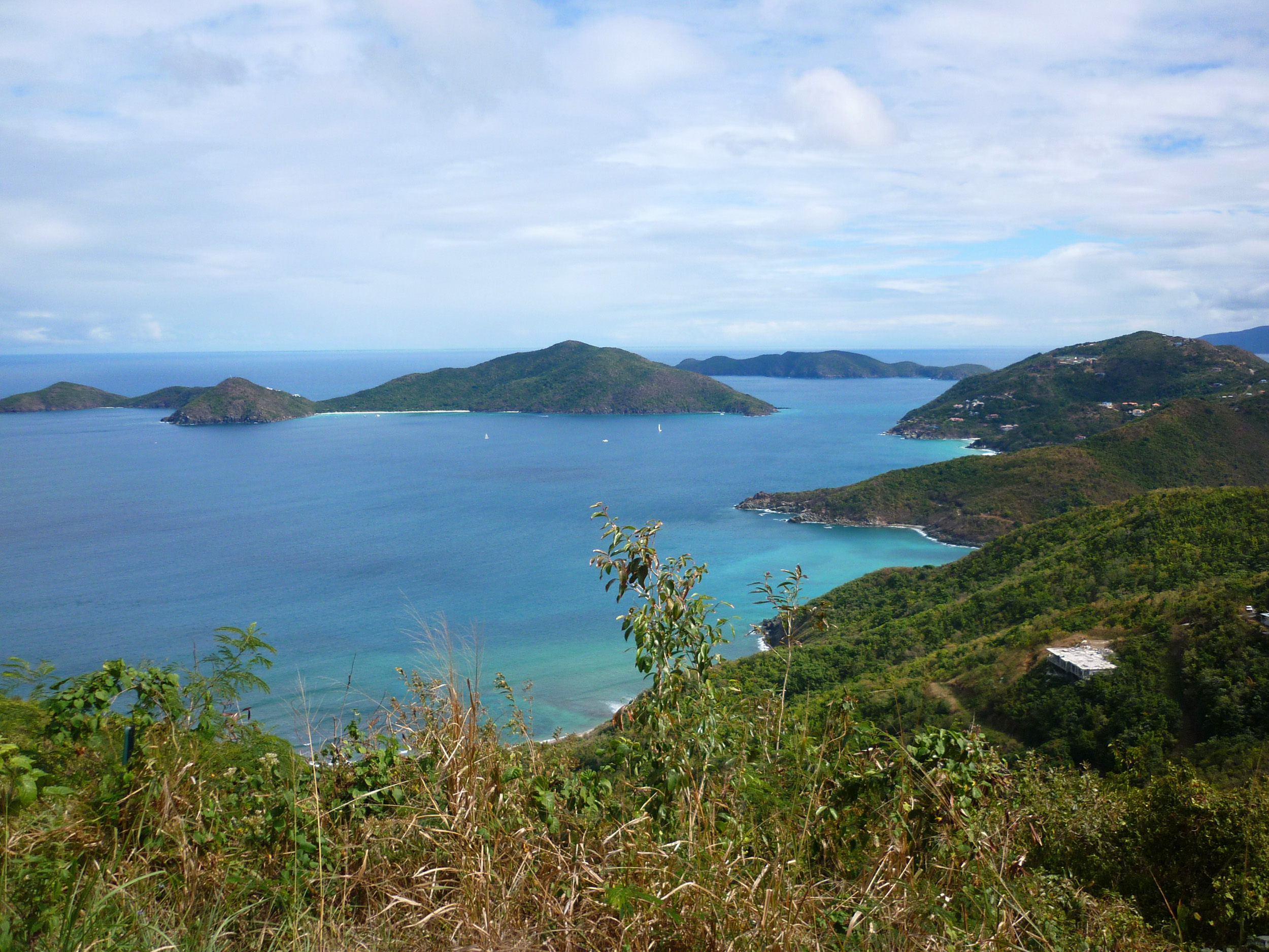 an image of looking out at the coast of the island of tortola, british virgin islands