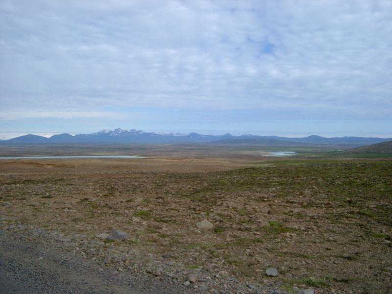 Scenic Lakes and Mountains in Iceland with Overcast sky