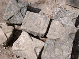 Close up Historic Sculpted Stone Structures at Chichen Itza, Located in Mexico.