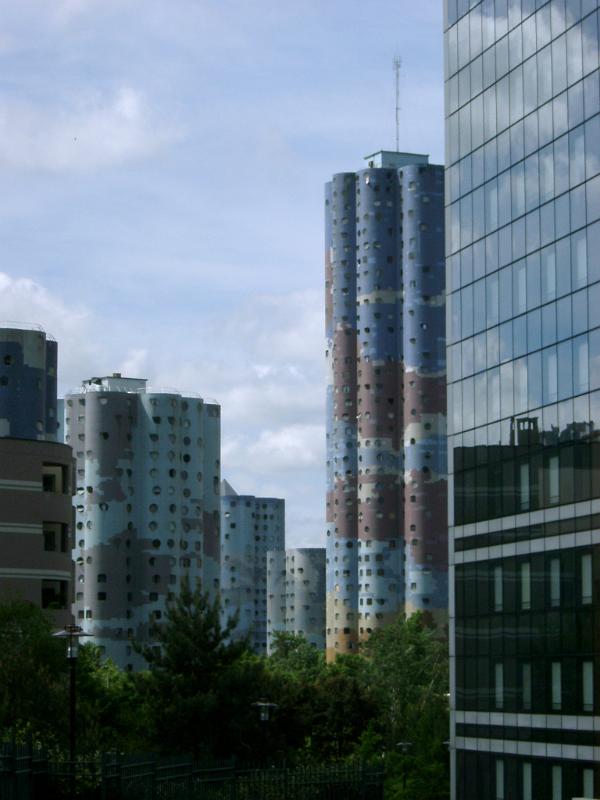 Paris Highrise Buildings with Blue Sky, France