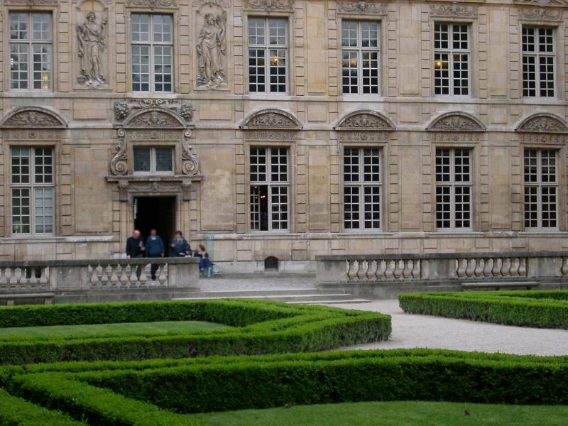 Courtyard Building in Place des Vosges City Square in Paris, France