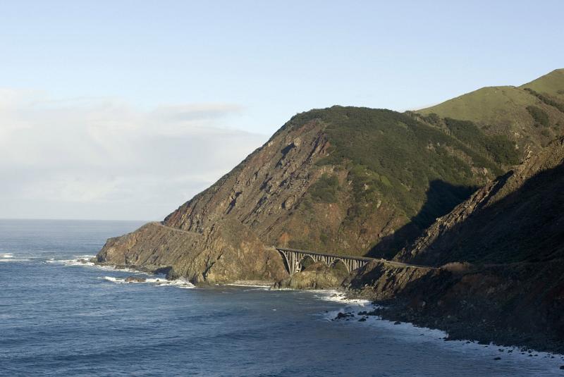 Big Creek Bridge Along Big Sur Coast, California, USA