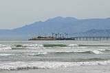 Beautiful Richfield Pier in Extensive View with Mountain in the Far Distance.