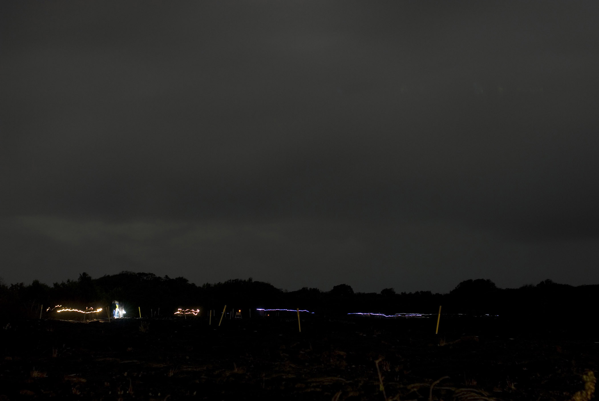 an image of Kalapana Lava Viewing Area at Night, Big Island, Hawaii