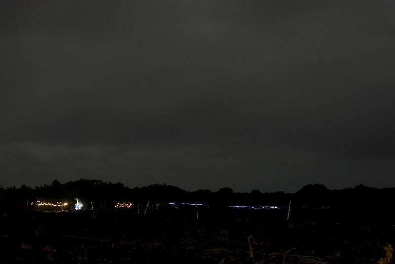 Kalapana Lava Viewing Area at Night, Big Island, Hawaii