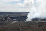 Smokeing volcano at the Volcanoes National Park Hawaii big island
