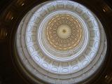 Artistic Ceiling Design with Small Star of Texas State Capitol Dome or Statehouse Building
