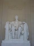 Abraham Lincoln White Sitting Statue at Lincoln Memorial Located in Washington DC